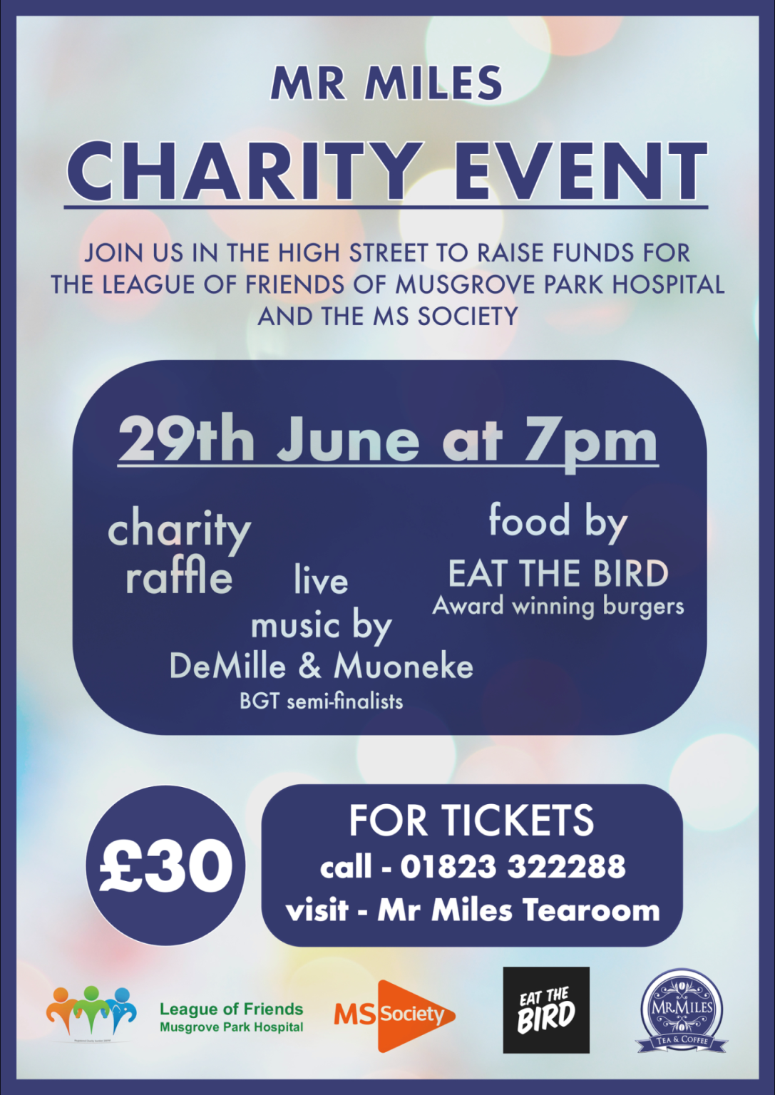 Mr Miles Charity Event 29th June Mr Miles Tea Rooms, Tea and Coffee